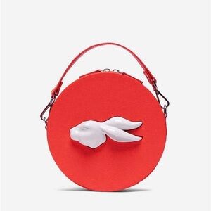 Andres Gallardo Rabbit Head Bag in red